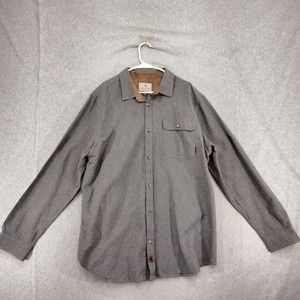 Legendary Whitetails Flannel Shirt Long Sleeve Gray Cotton Mens Size 2XT